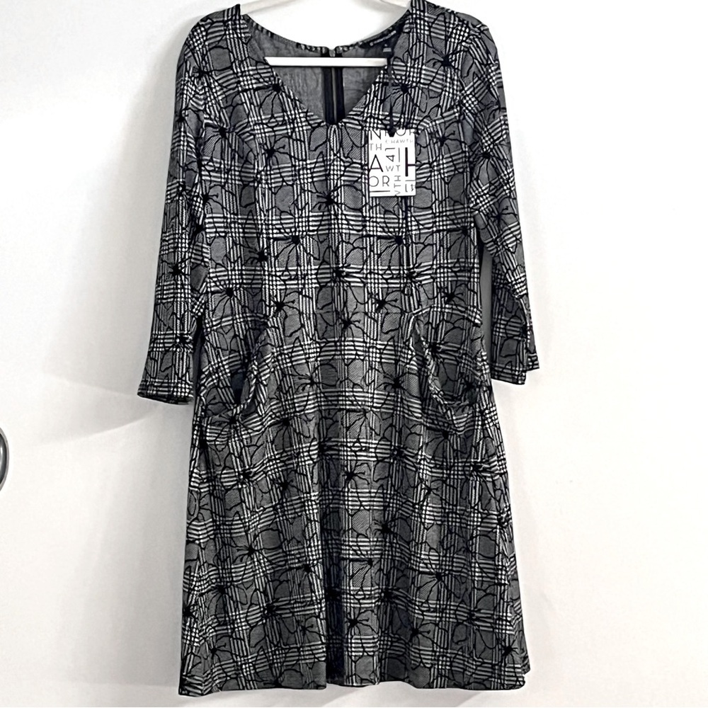 41 Hawthorn Black and White Patterned Dress